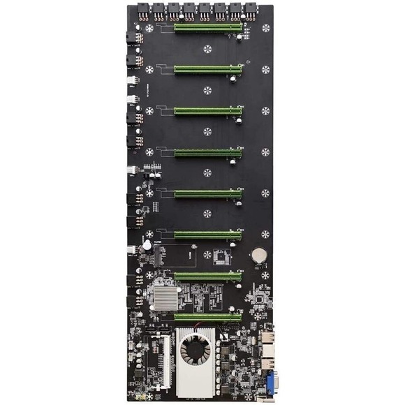 USA BTC-D37 GPU Mining Rig Machine Motherboard With CPU support 8 GPU PCIE slots - Picture 2 of 4